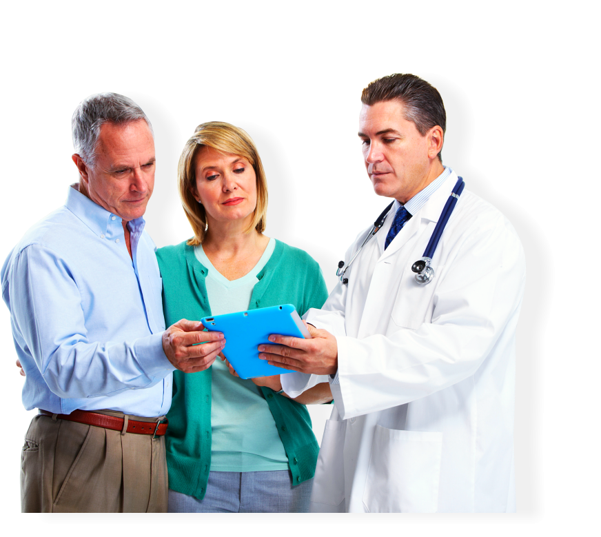 couple and their doctor
